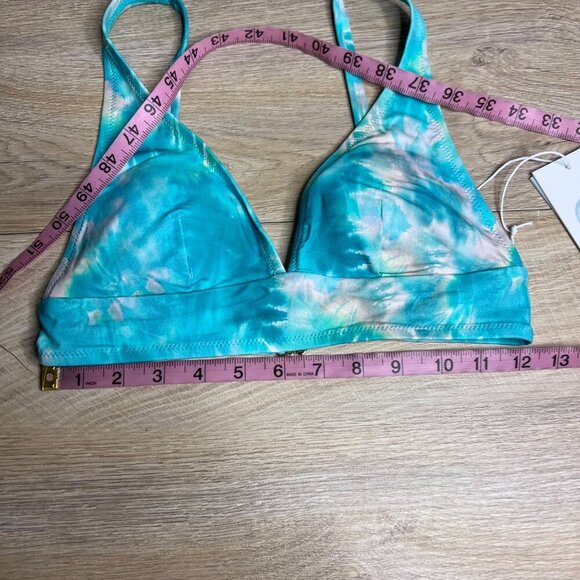 NWT Calme Johnny Was Multi Tie Dye Bikini Top Adjustable Molded Cups Small - Picture 4 of 8